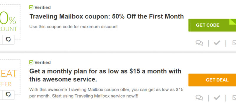 traveling mailbox coupon codes